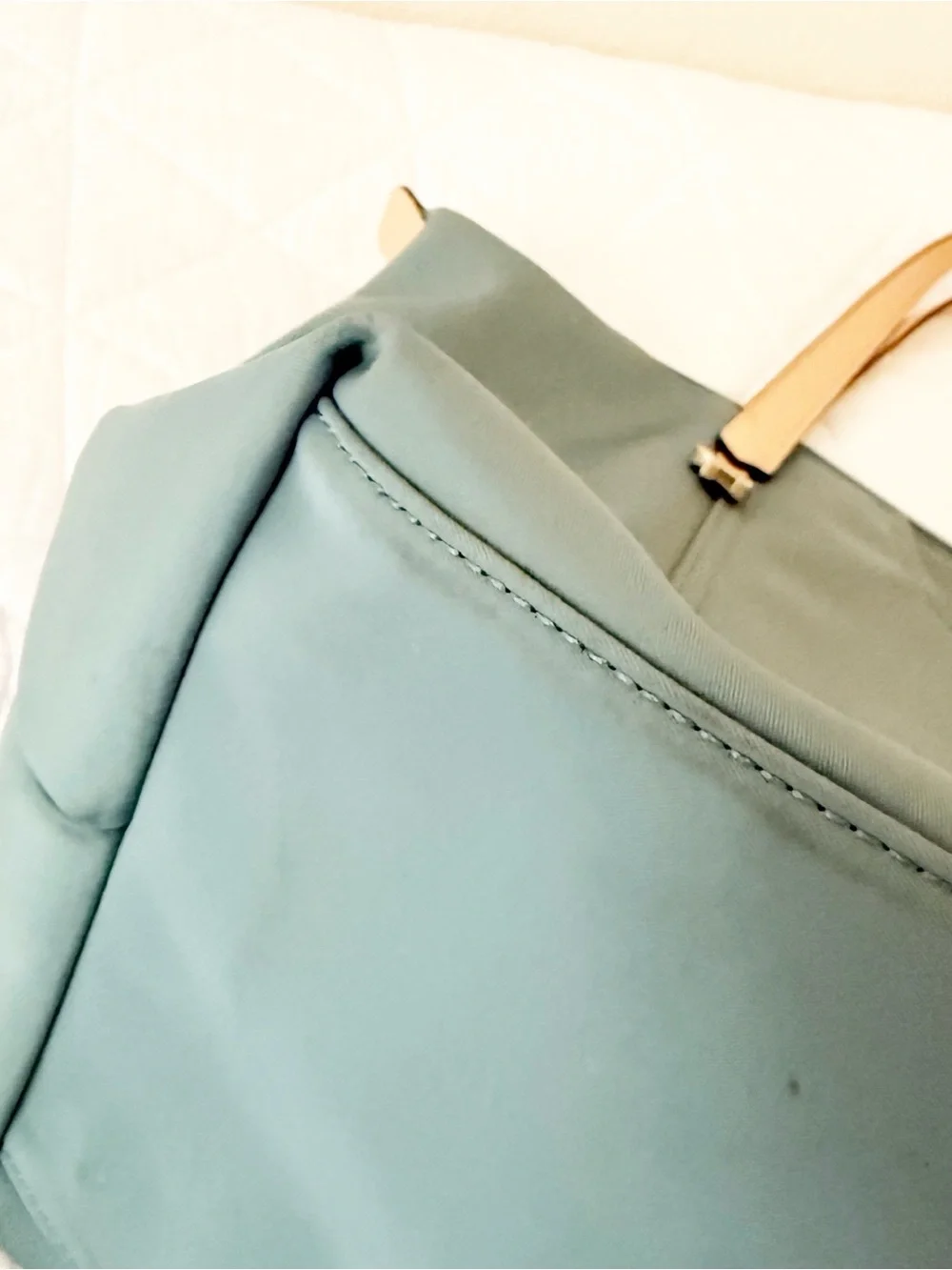 Radley London Teal Green Tote Tan Handles